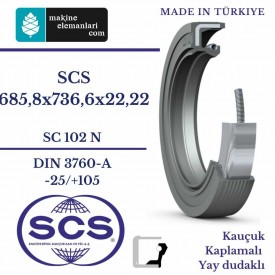 685,8x736,6x22,22 mm SCS NBR DÖNER MİL YAĞ KEÇESİ 685,8*736,6*22,22 mm